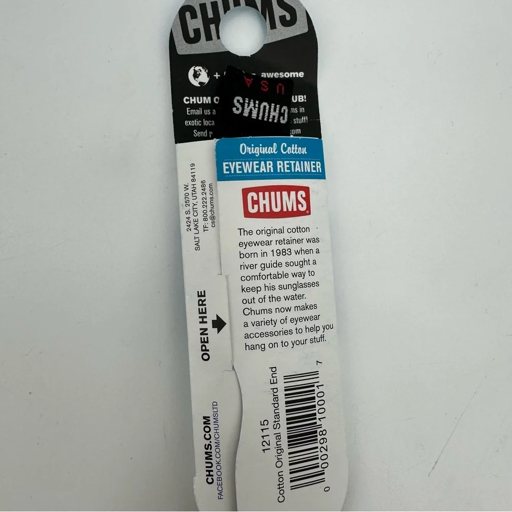 CHUMS Original Cotton Eyewear Retainer Standard Temples Unisex NEW Green